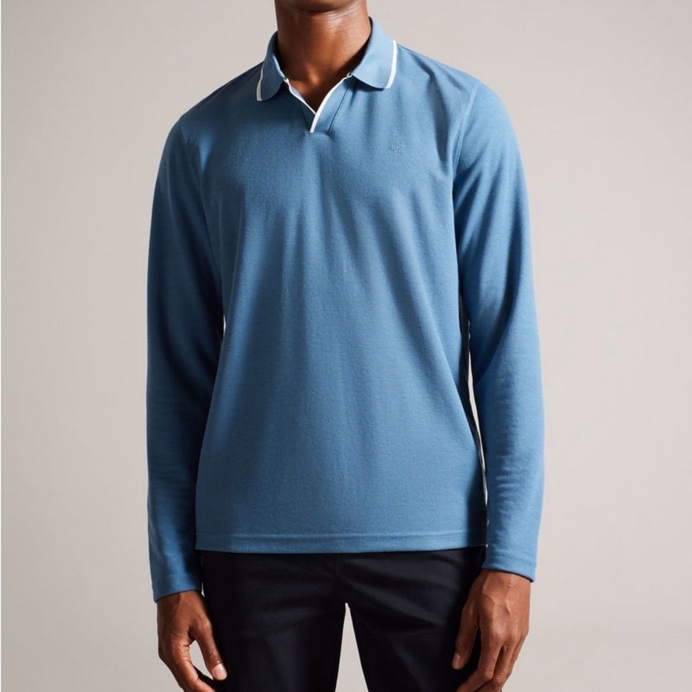 Ted Baker - Maste Long Sleeve Regular Polo Shirt in Size 4